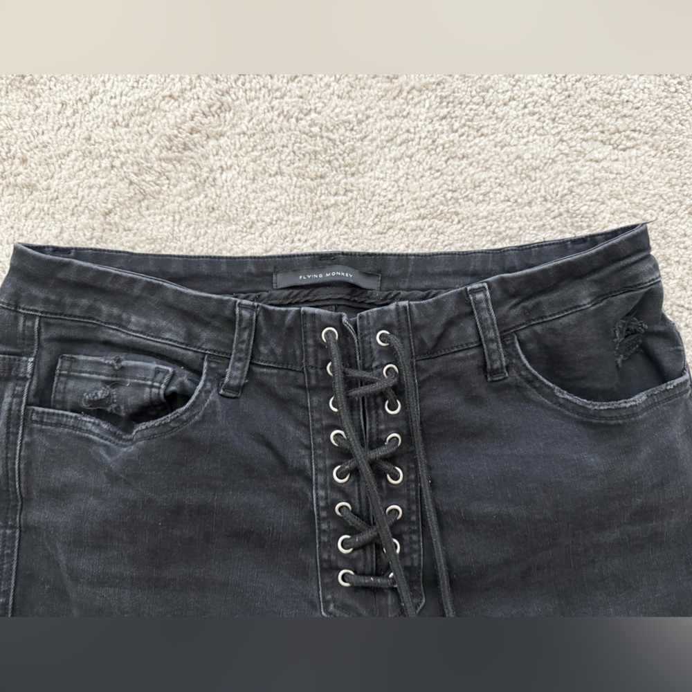 Flying Monkey Black Flare Jeans - Picture 2 of 3